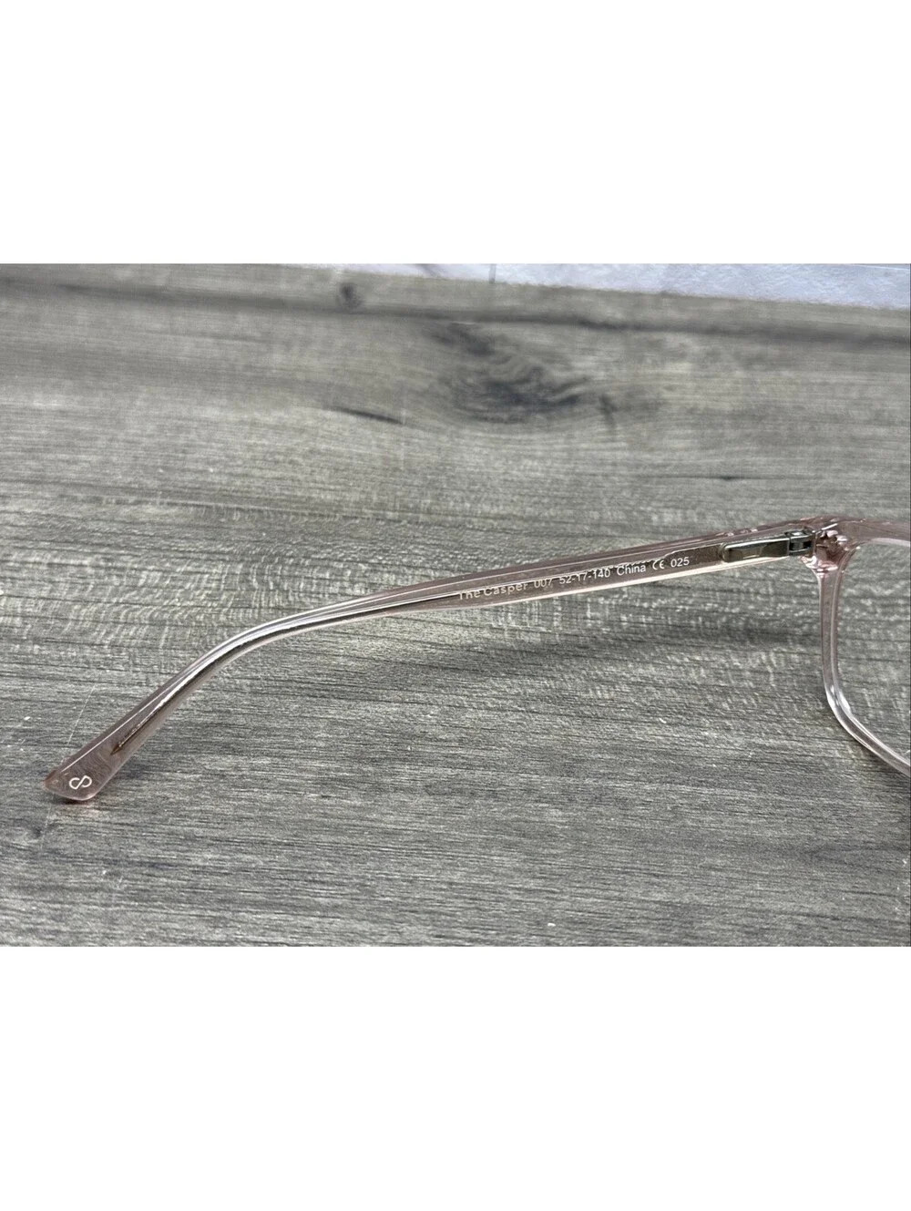 Pair The Casper Clear Pink Rectangle 007 Eyeglasses Frames Only 52-17-140
